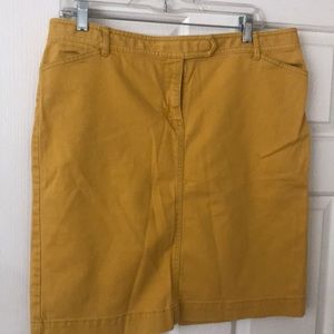 Ann Taylor Loft Mustard jean skirt
